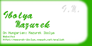 ibolya mazurek business card